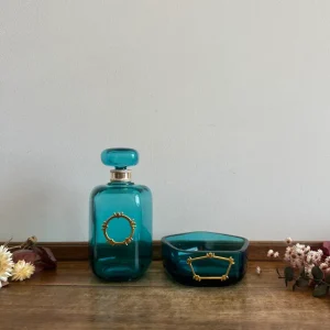 Repisa Flotante Duo de salle de bain en verre bleu annés 80