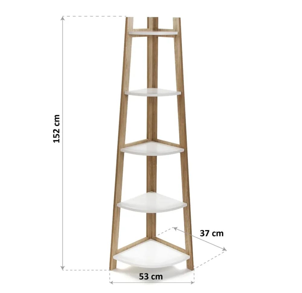 Repisa Flotante Mueble esquinera / rinconera 5 Baldas - Precio de fábrica