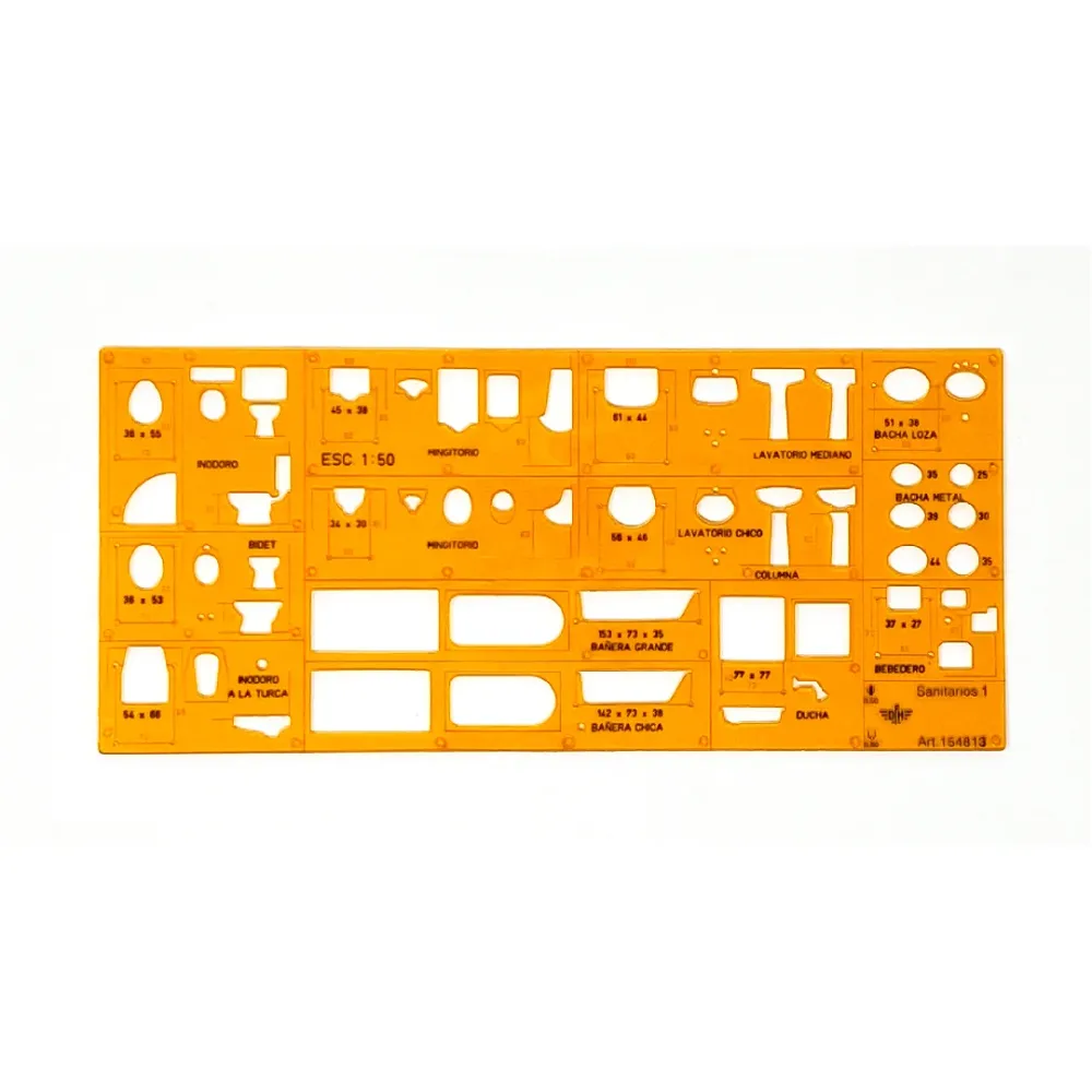 Repisa Flotante Plantilla de Muebles de Baño 1:50