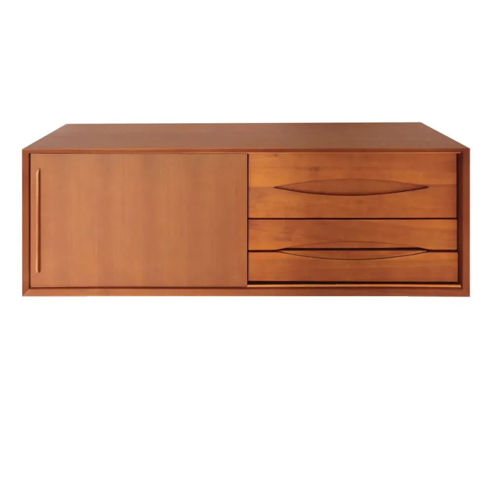 Retro zwevende badkamermeubel Bill - Tectona - 150 cm