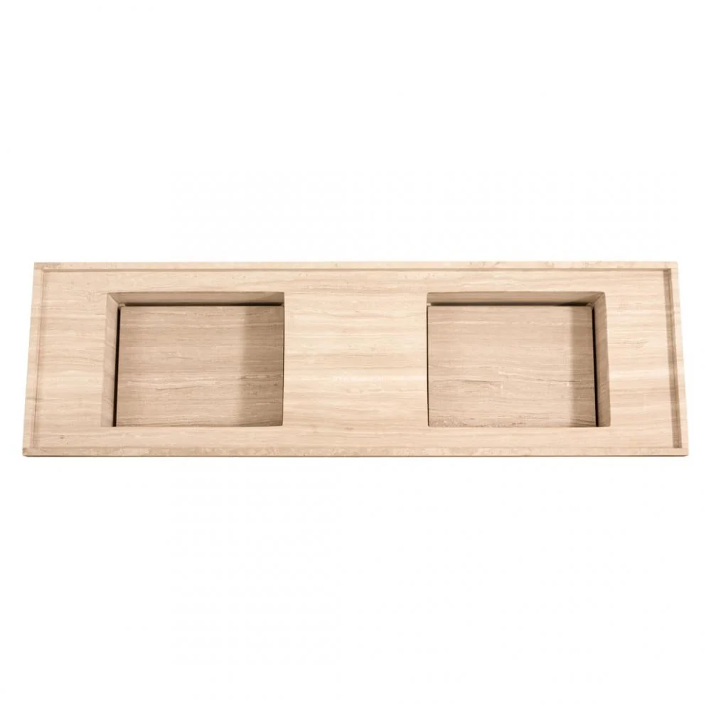 Wasbak Beige Marmer - Basiel - 150 cm