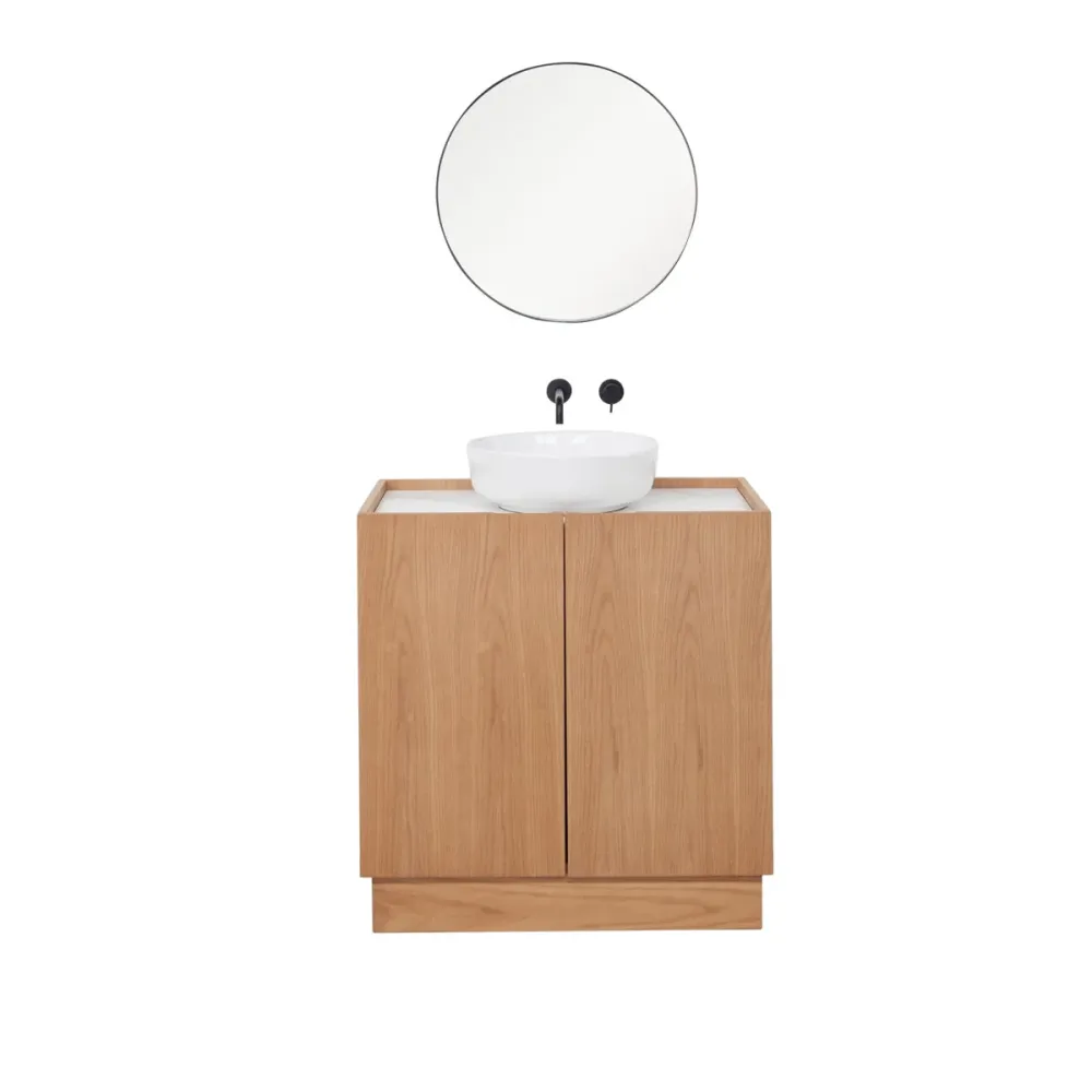 Wastafelmeubel wit - Felix - Wit Keramiek - Alexis 2 - (84 cm)