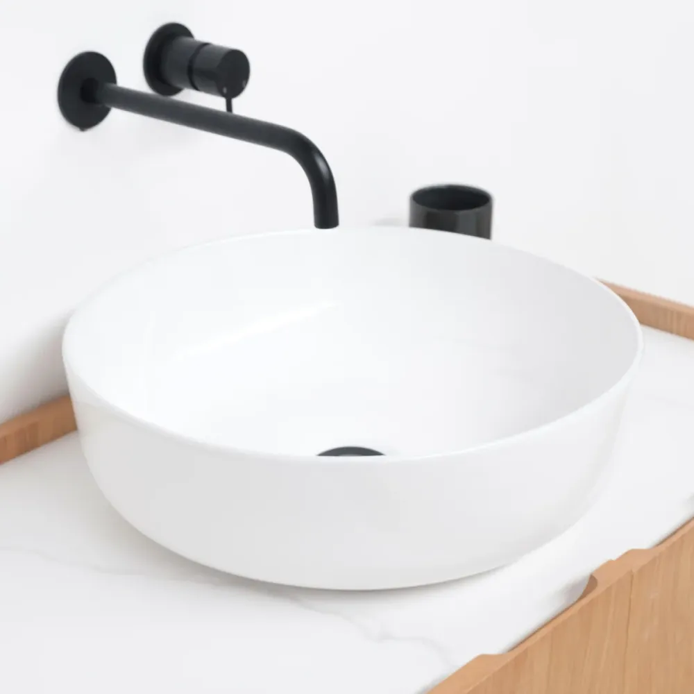 Wastafelmeubel wit - Felix - Wit Keramiek - Alexis 2 - (84 cm)