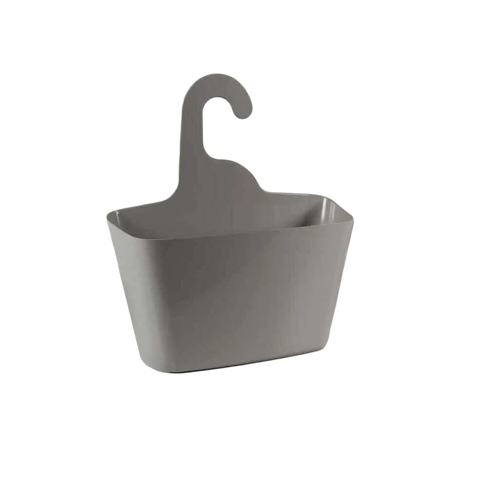 Cestino portaoggetti da doccia con gancio duroplast 26x9x26,5 cm Grigio