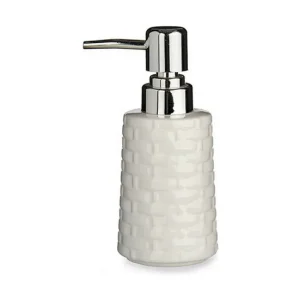 Dispensador de Jabón Cerámica Plateado Gris 6 Unidades (350 ml)