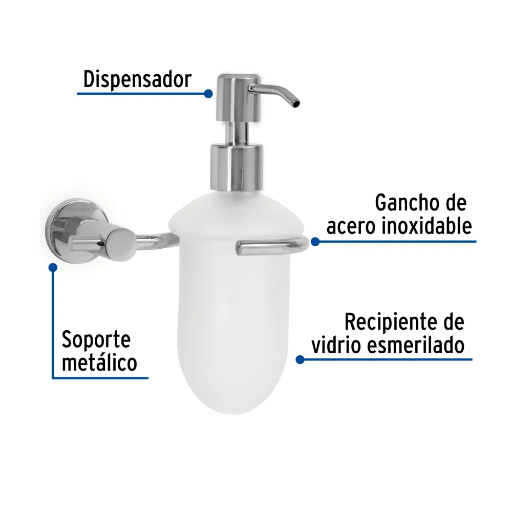 Dispensador de jabón, cromado, Element