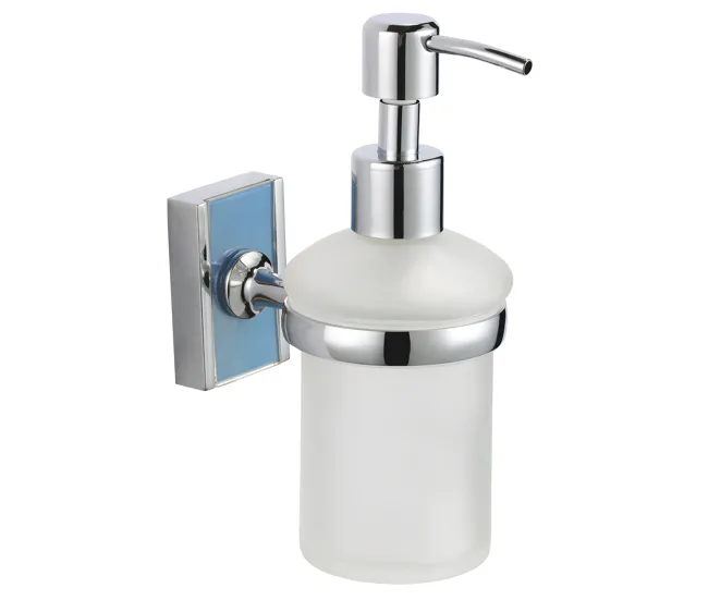 Dispensador de jabón MSV "Alba" de cinc cromado 6,5x12,7x16,6 cm