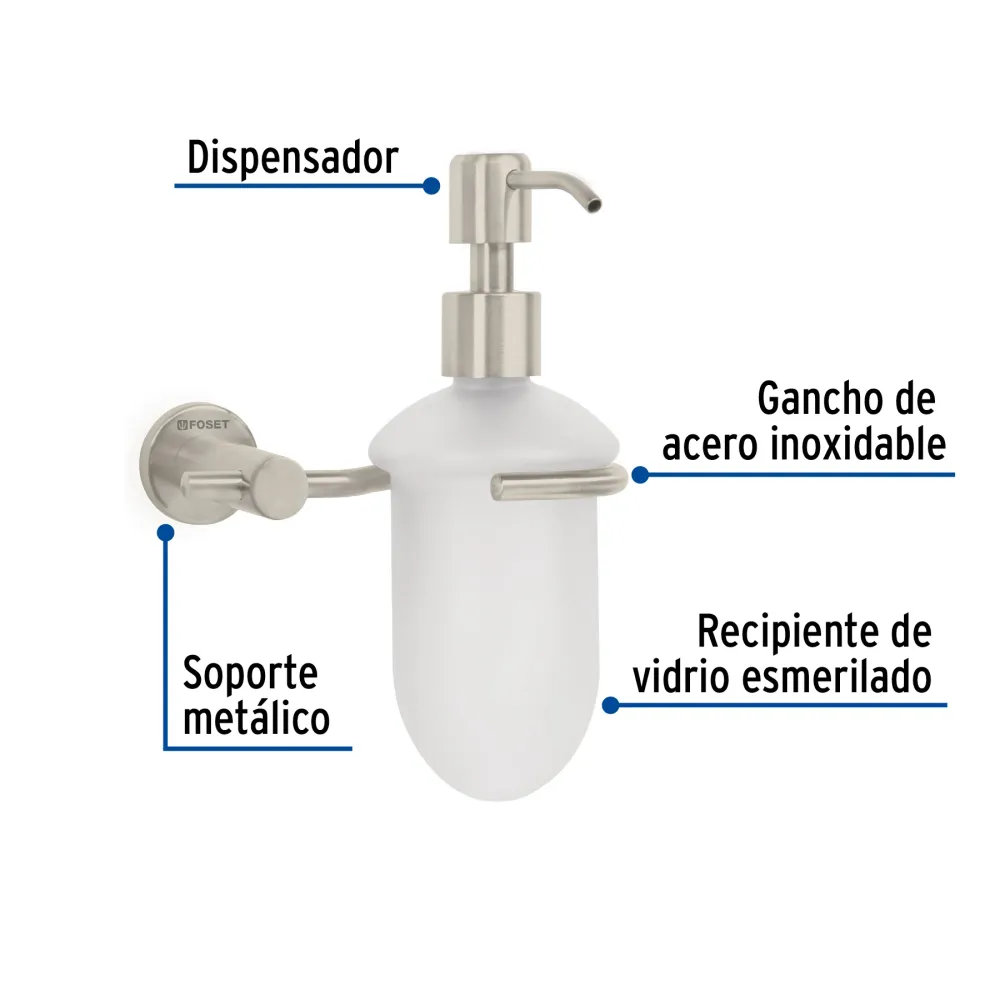 Dispensador de jabón, satinado, Element