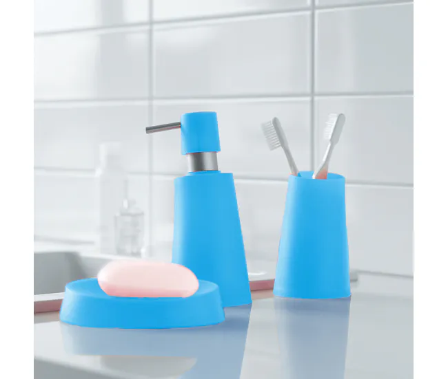 Dispensador De Jabón Spirella Colección Move Color Rosa Efecto Helado