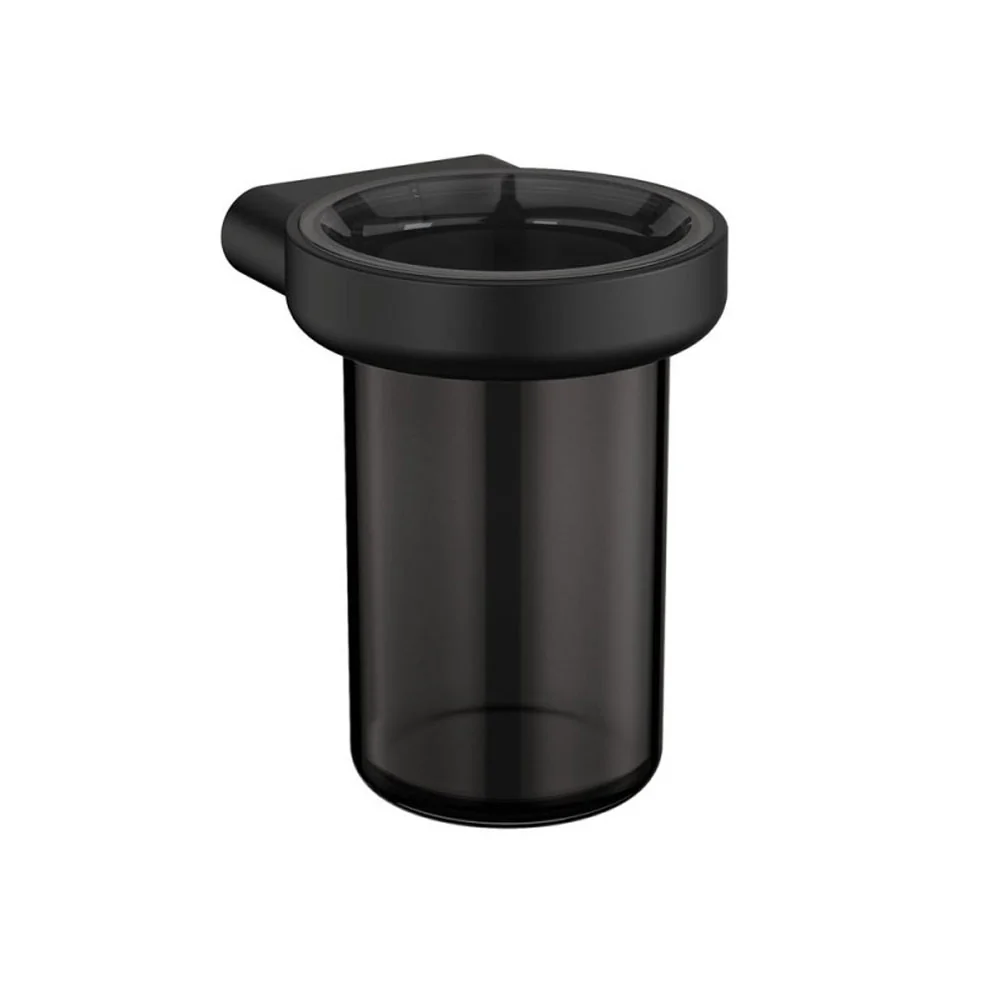 Porta cepillo de dientes con soporte en latón pintado de la colección 'Architect s+' de Cosmic - Negro satinado