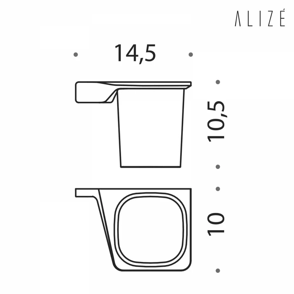 Porta cepillo de dientes en latón cromado y vidrio versión derecha Colombo Design colección Alizé con fijación con taco in...