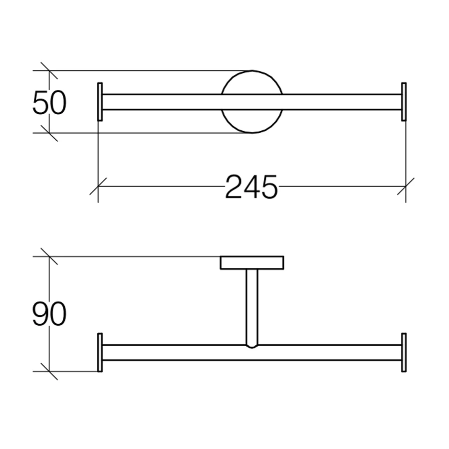 Portarollo de papel higiénico doble en latón cromado Lineabeta Colección Duemila