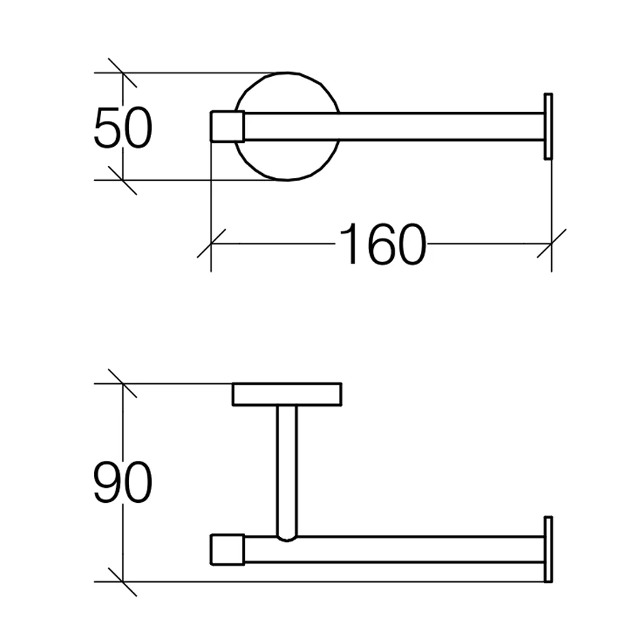 Portarollo de papel higiénico en latón cromado Lineabeta Colección Duemila