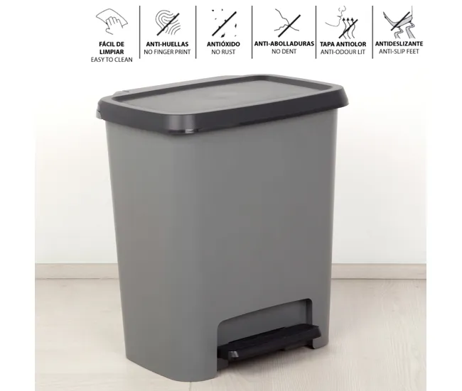 Curver Cubo de basura Compatta 25L gris