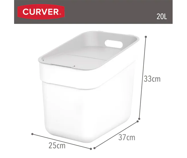 Curver Cubo de reciclaje Ready To Collect 20L blanco
