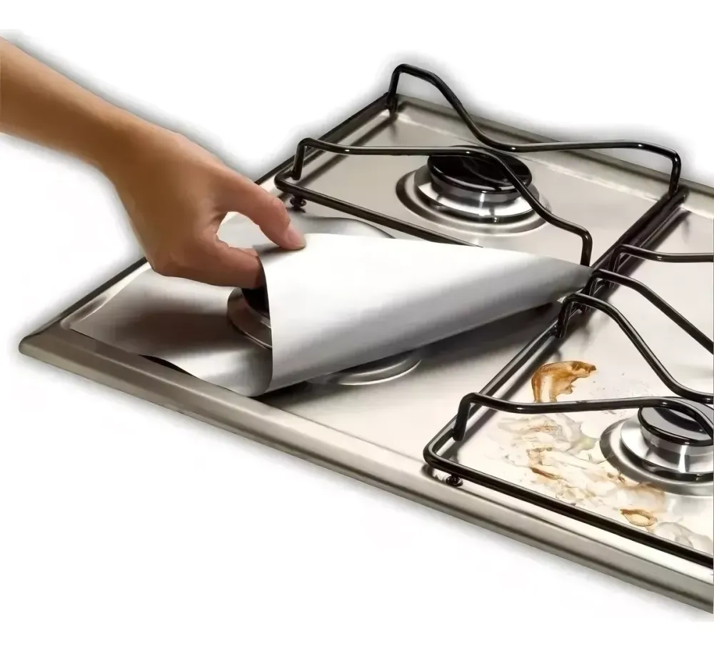 12 Laminas Protector Cocina Papel Aluminio Estufa Fogón Gas