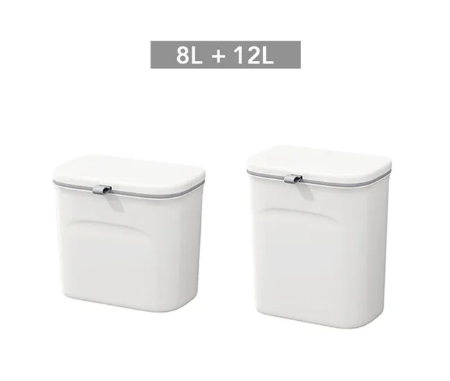 Multifuncional papelera de cocina montada en la pared 12 l