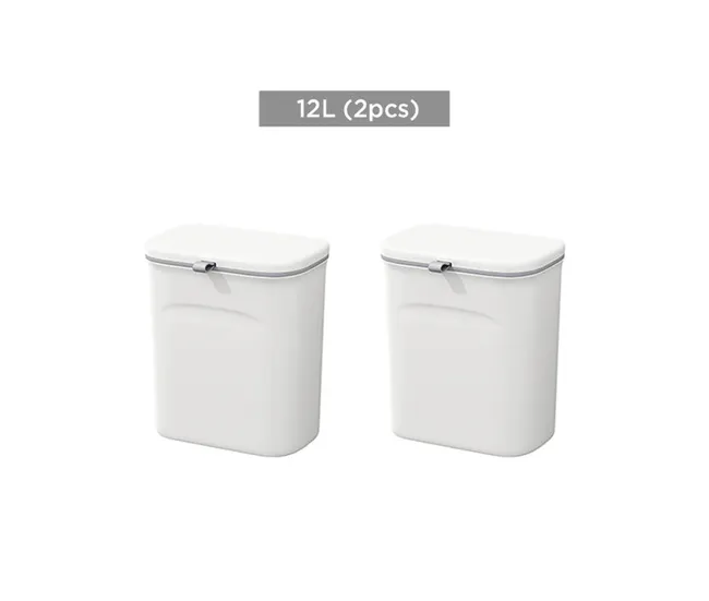 Multifuncional papelera de cocina montada en la pared 12 l