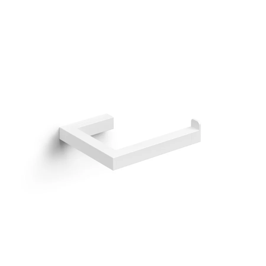 Porta papel higiénico de acero inoxidable Lineabeta pintado blanco