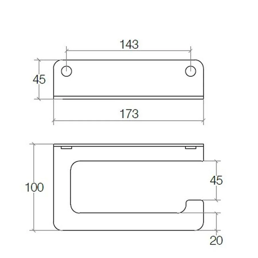 Porta papel higiénico en aluminio pintado negro Lineabeta colección Saeta