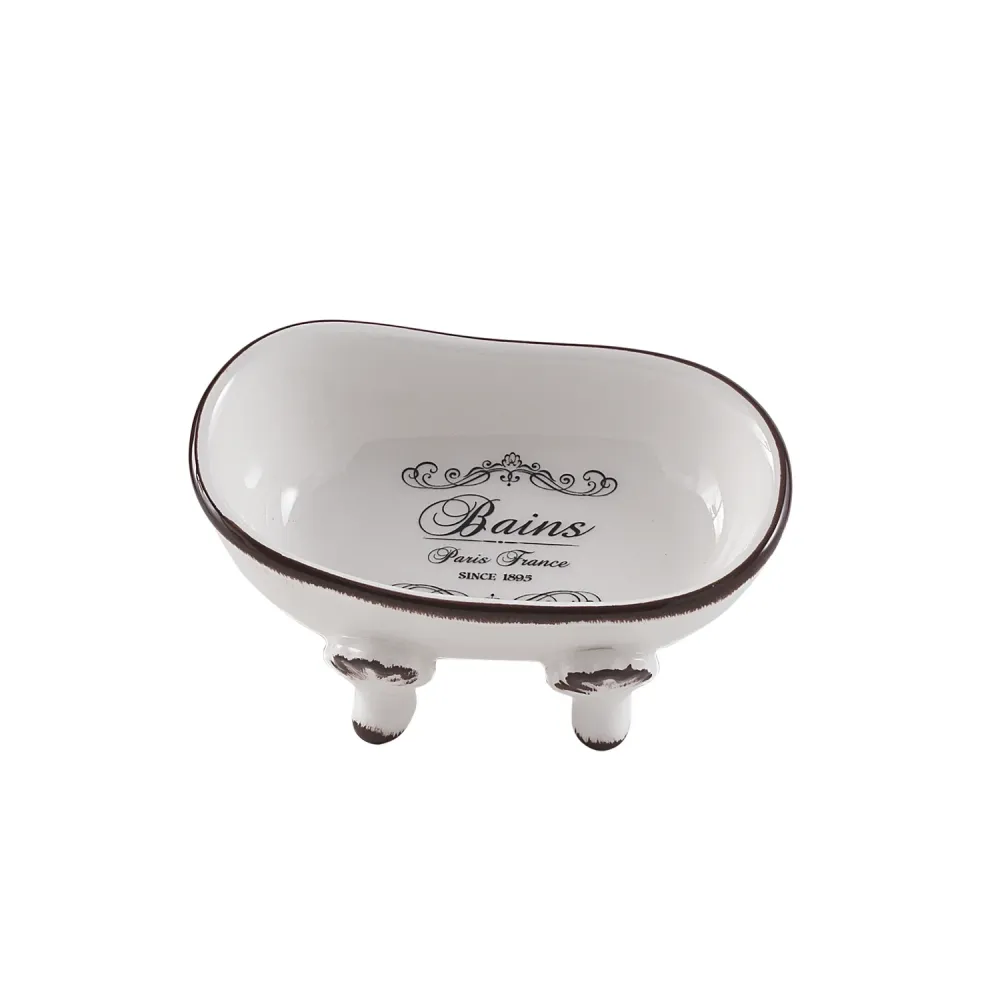 Portasapone da appoggio ceramica Gedy serie Amelie - Bianco