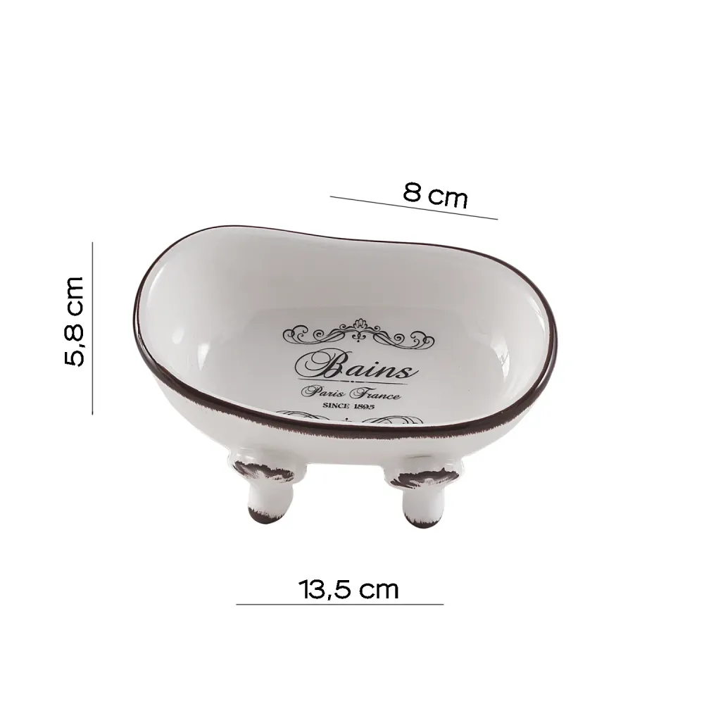 Portasapone da appoggio ceramica Gedy serie Amelie - Bianco