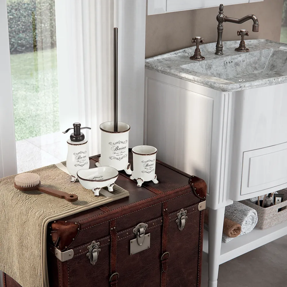 Portasapone da appoggio ceramica Gedy serie Amelie - Bianco