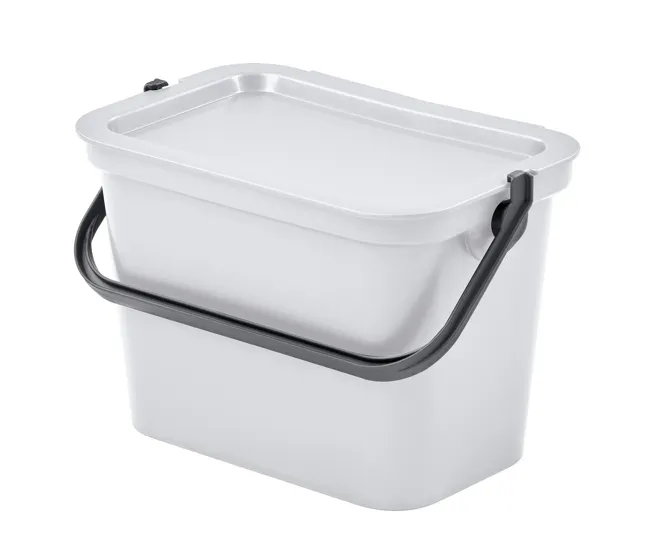 Set de 2 papeleras 5L Blanco con asa