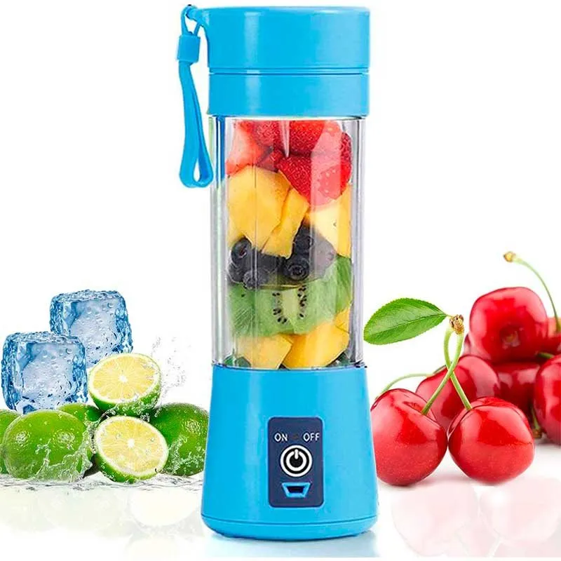 Batidora de vaso portátil HM-03 20W 380ml azul Ø8x22,5 cm