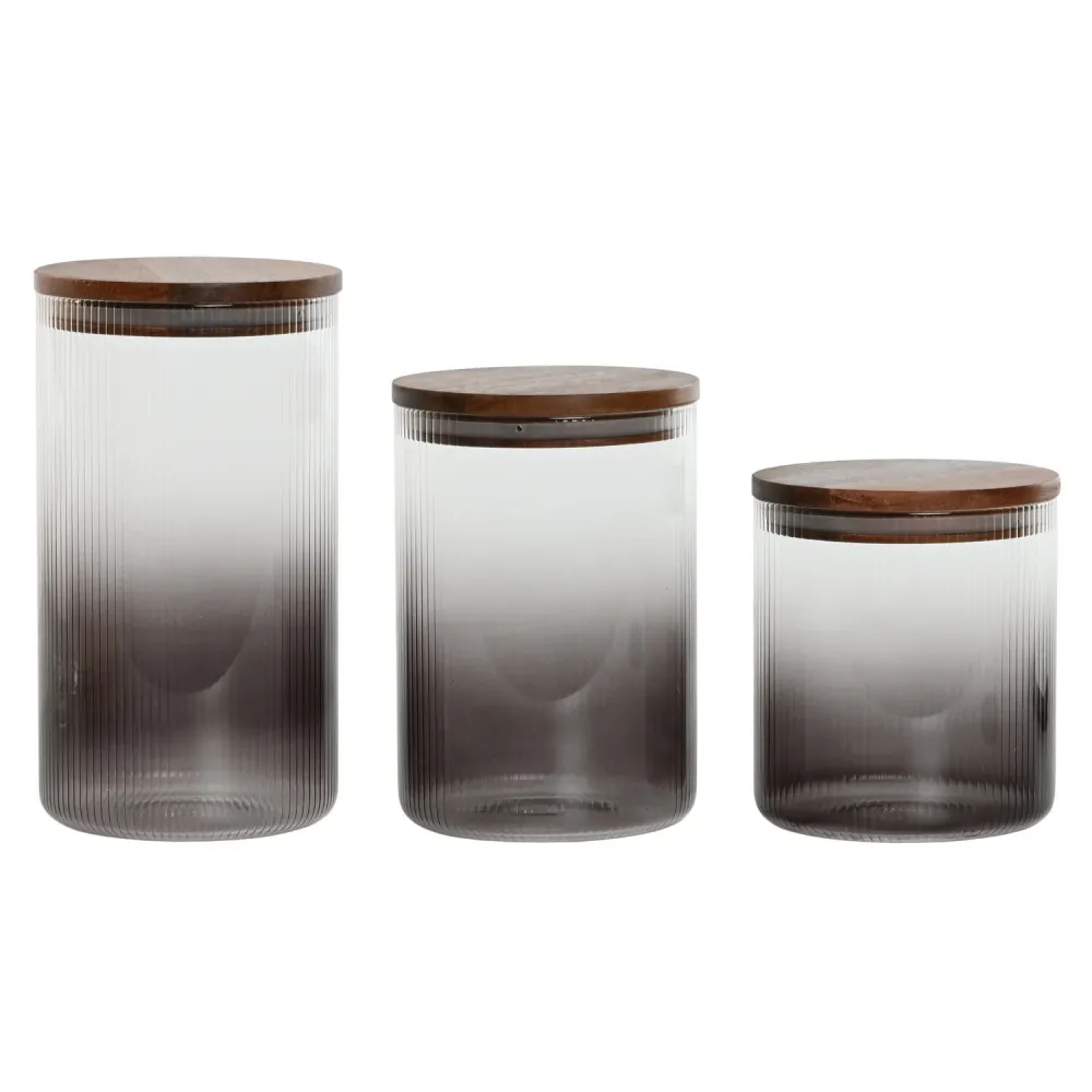 BOTE SET 3 BOROSILICATO 11X11X20 1:5L 1.2L 900ML