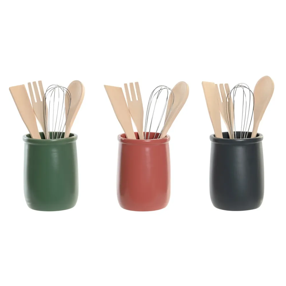BOTE UTENSILIOS SET 5 GRES 10X10X14 3 SURT.