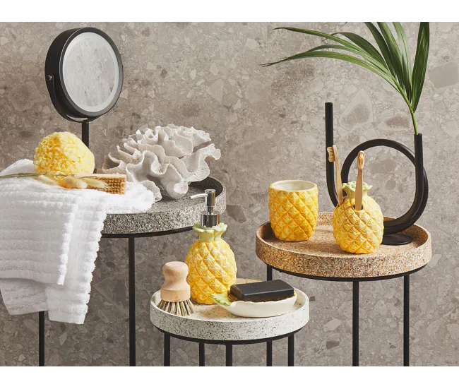 Conjunto de accesorios de baño de cerámica amarillo/verde MAICAO
