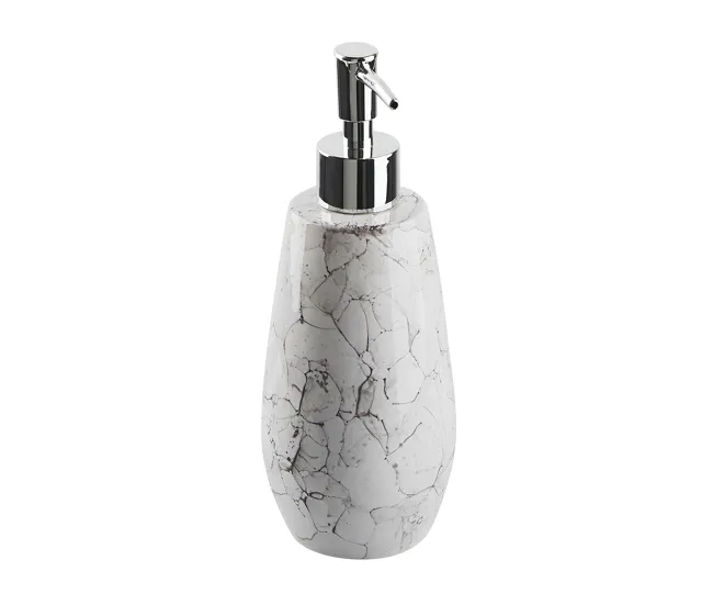 Conjunto de accesorios de baño de cerámica blanco crema/negro CALLELA