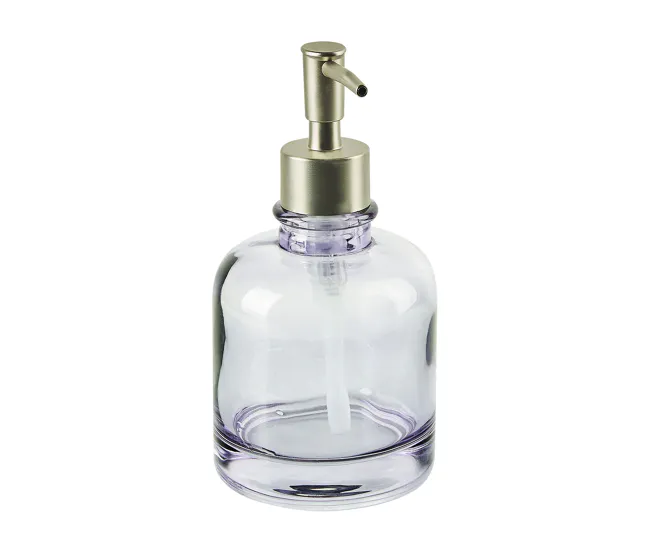 Conjunto de 4 accesorios de baño de vidrio violeta/plateado TELMA