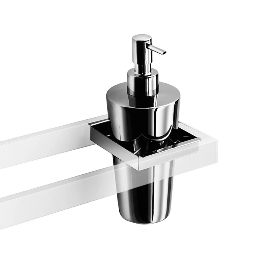 Dispenser acciaio inox lucido per bagno Lineabeta collezione Skuara 350ml