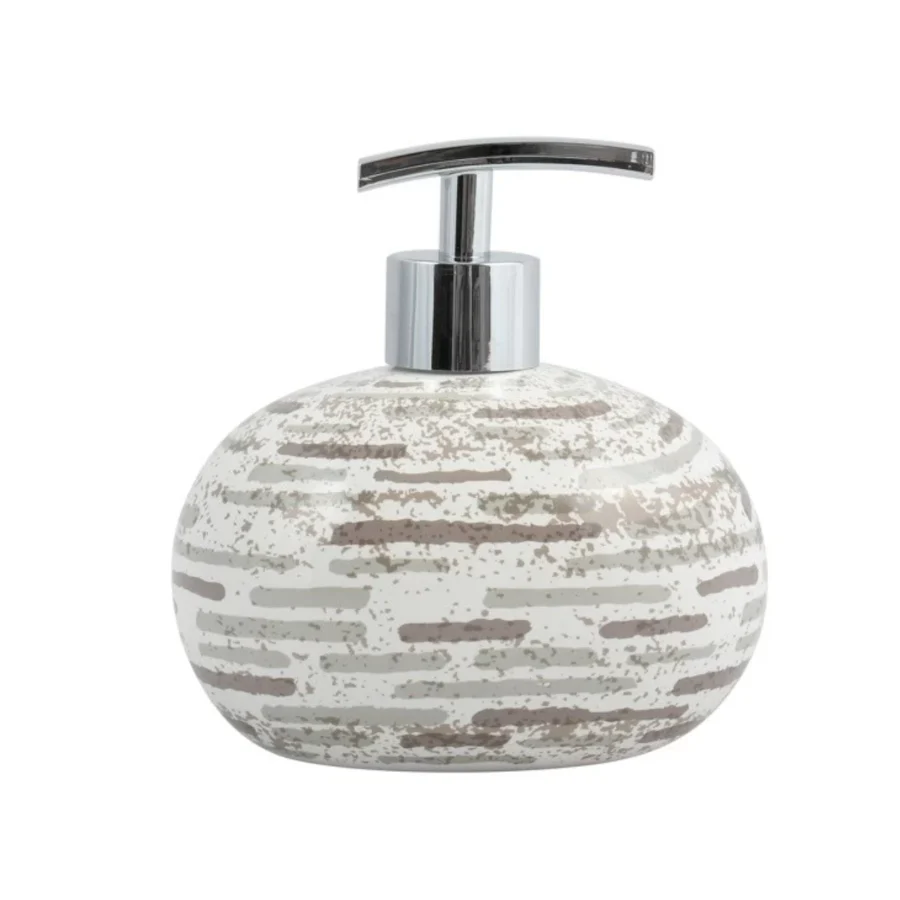 Dispenser Porta Sapone ceramica mattone marfil Collezione CARAMIDA - Versione Outlet