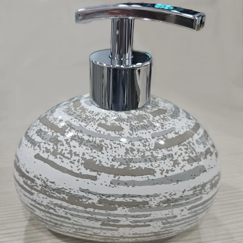 Dispenser Porta Sapone ceramica mattone marfil Collezione CARAMIDA - Versione Outlet