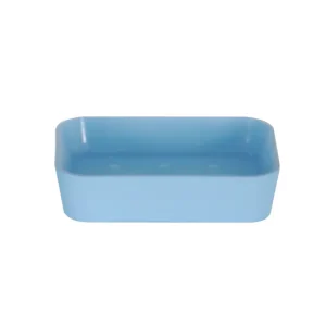 Jabonera Msv De Poliester/Caucho En Color Azul 11,8 X 8,8 Z 2,7 Cm