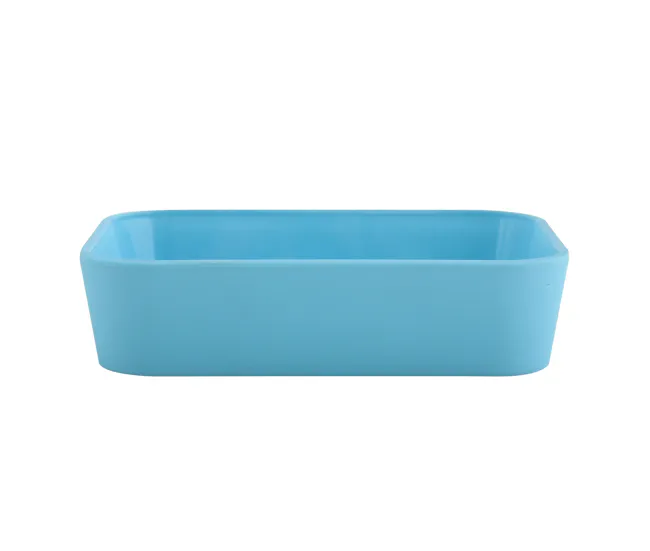 Jabonera Msv De Poliester/Caucho En Color Azul 11,8 X 8,8 Z 2,7 Cm