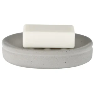 Jabonera Spirella "Cement" De Ceramica En Color Gris 14 X 10 X 3 Cm