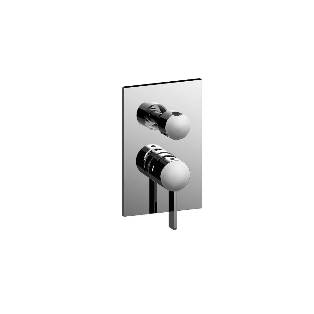 Miscelatore doccia serie Rock modello RO019ST/M con piastra acciaio inox Inoxidable looking Paffoni