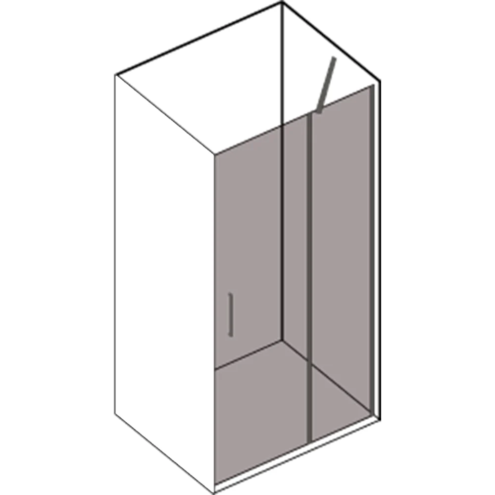 Porta doccia ad apertura battente reversibile per nicchia da 80 cm modello Demetra cristallo trasparente 6 mm