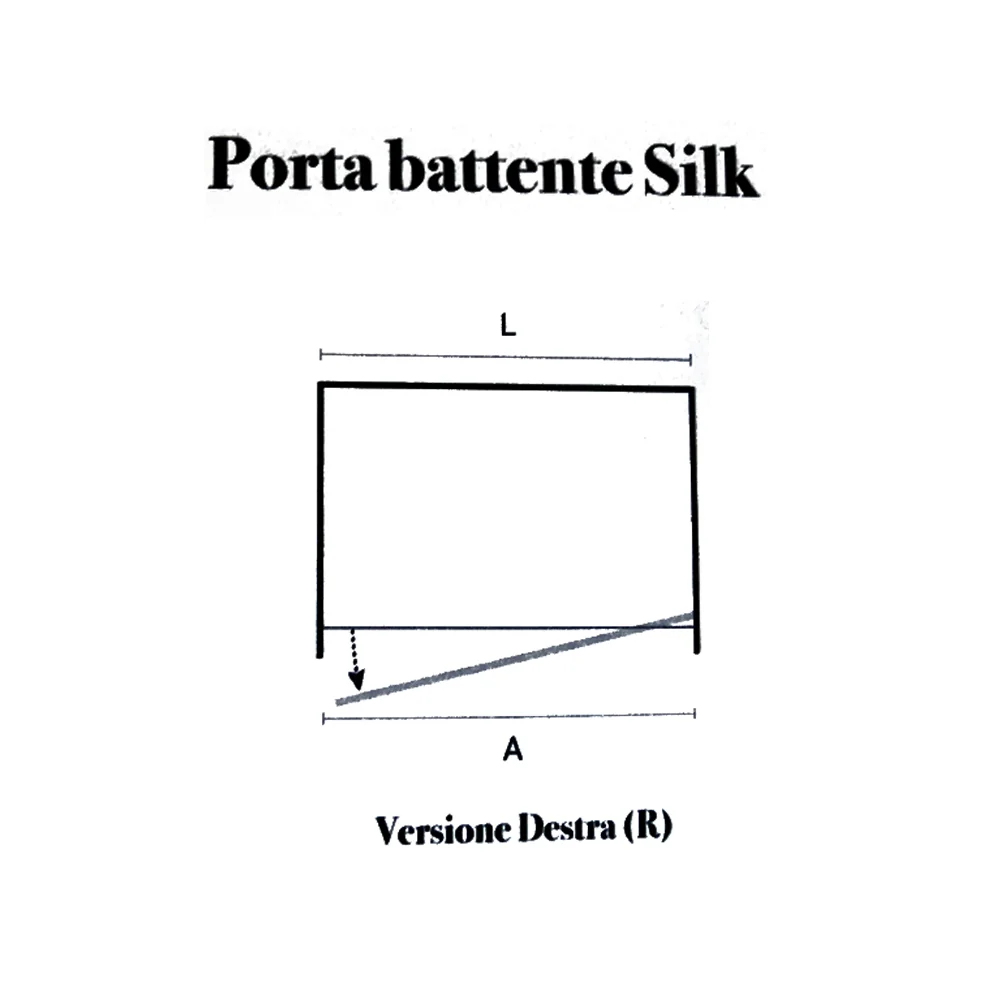 Porta doccia modello Ermes con apertura battente destra da 90 cm cristallo serigrafato 6 mm temperato
