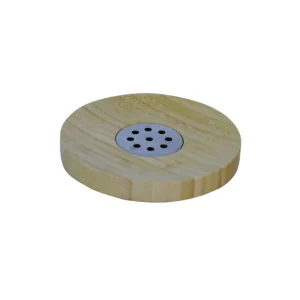 Porta Jabon Madera Mimbre