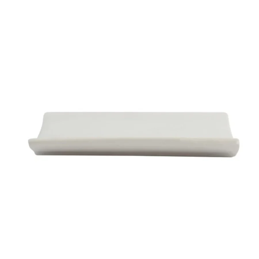 Porta jabonera de cerámica de color blanco colección Atenea.
