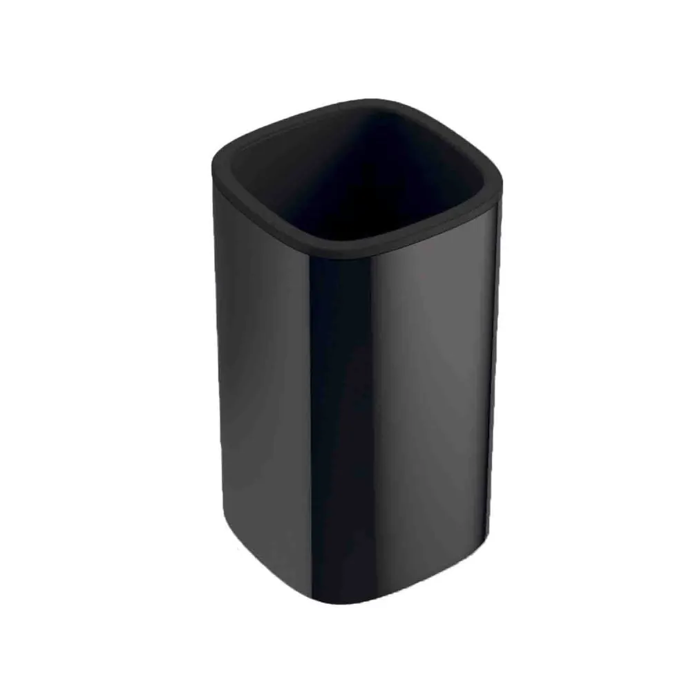Porta vaso de apoyo en latón negro colección Trenta de Colombo Design
