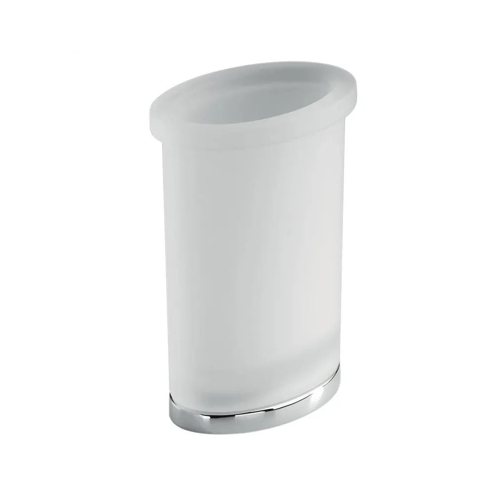 Porta vaso de vidrio y latón de apoyo colección Land de Colombo Design