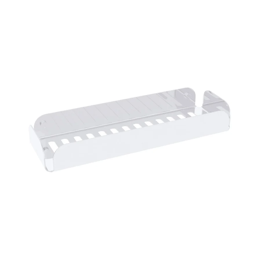 Portaoggetti doccia rettangolare muro alluminio verniciato bianco Lineabeta collezione Filo