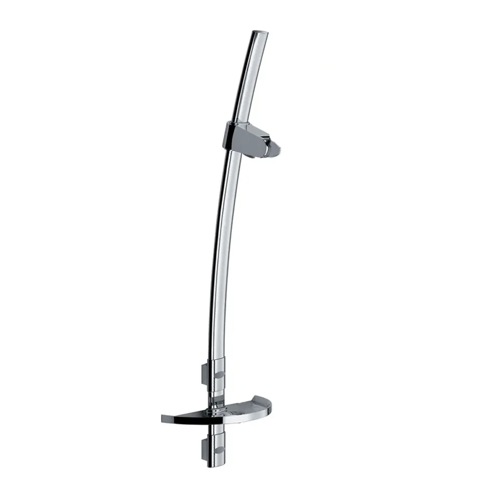 Saliscendi Venus con asta ovalada h80cm con deslizante abs y portajabón
