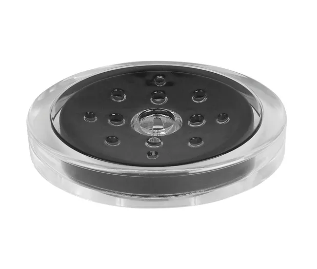 Spirella Colección Sydney, Bandeja Para Pastilla De Jabón 3,0 X 10,0 X 13,0 Cm, Acrílico, Negro